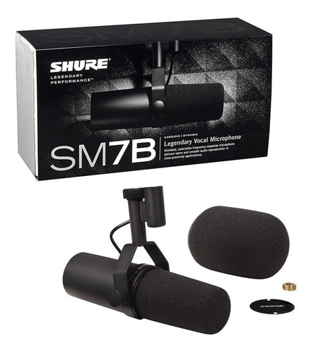 Micrófono Shure SM SM7B dinámico cardioide negro