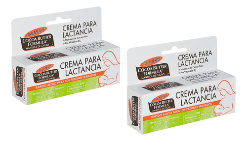 Palmer Crema Lactancia Manteca Cacao Pezones Irritados 2 Pz