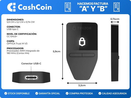 Trezor Safe 3 - Selladas De Fábrica - Hard Wallet