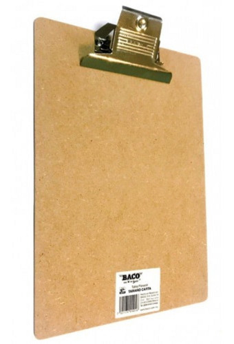 Tabla Sujetapapel Baco Carta Broche Metalico 5 Pz