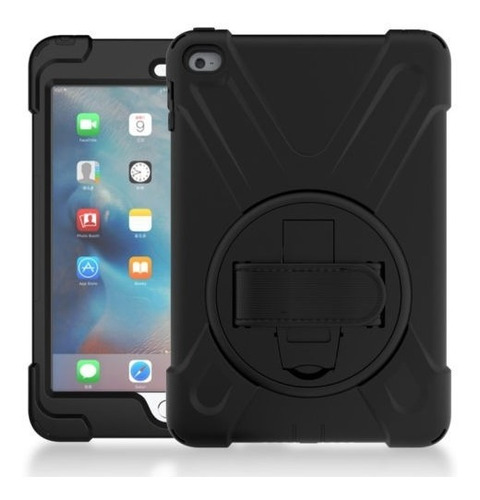 Negro Tablet Protector Cáscara Piel Para El iPad Mini 4 A Pr