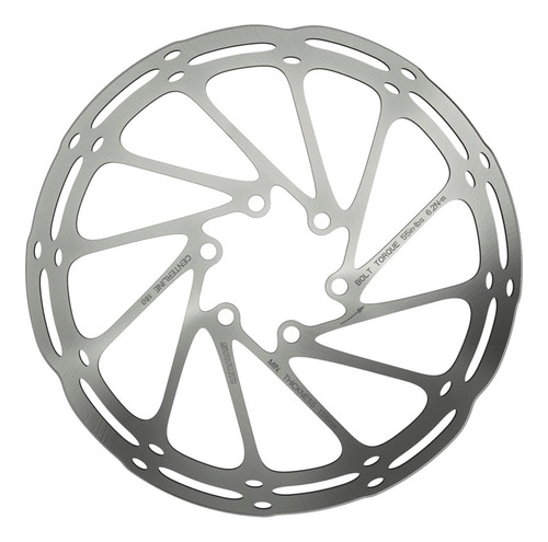 Disco de freno de bicicleta Sram Center Line gris de 180 mm de diámetro