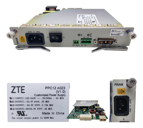 Olt Zte C320 02u 19 10g Uplink Gtgh C+ Smxa/3 Pram Ac