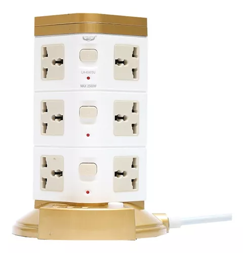 Torre multicontacto con 11 enchufes tomacorrientes y 2 puertos usb con  interruptor / vertical socket – Joinet