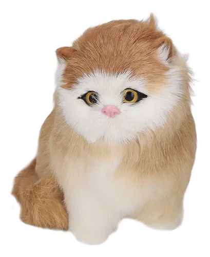 Generic Estatueta de modelo de gato realista Figuras de animais de