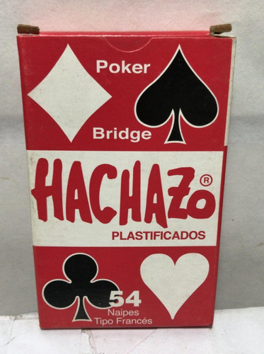 Cartas Naipes Para Poker Hachazo Plastificado 54 Cartas  Srj