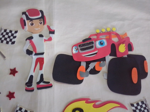 Topper Cake Blaze And The Monsters Machine Personalizado