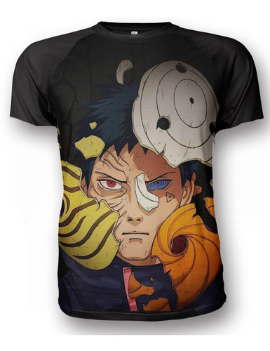 Remera Obito Uchiha - Anime Naruto Fullprint Sharingan Manga