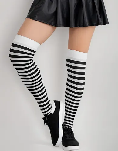 Medias Largas Bucaneras Rayadas  32-350  Lycra Palermo
