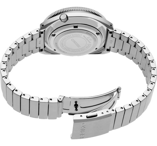 Seiko Srpk17 - Reloj Deportivo Automático Para Hombre, Edición Limitada, Esfera Negra Con Calendario De Fecha, Bisel Giratorio, Resistente Al Agua, 100 M, Plateado
