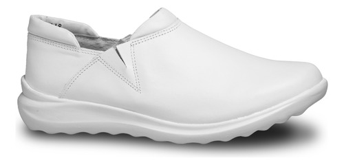 Zapato Blanco Ortoflex De Piel Sueco Para Enfermera Mod. 515