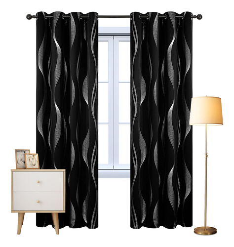 Cortina Blackout Decorativas Sala Estar 264x213 Cm 2 Panele