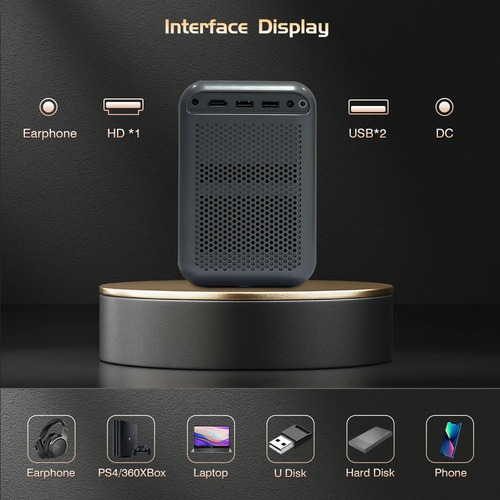 Mini Proyector Portátil 4k Wifi Android 10,280ansi 2+16gb