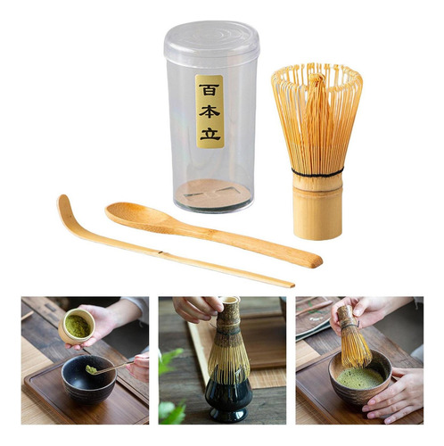 Juego De Té Matcha (chasen) + Cucharadas (chashaku)+