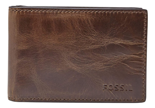 Billetera Para Hombre Fossil, Plegable Con Bolsillo Frontal