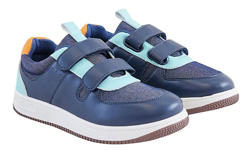 Zapatilla Niño Velcros Navy Corona