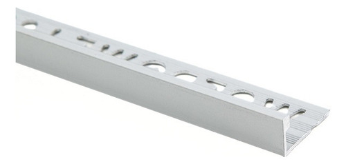 Protector Recto Ceramicos Perfil L Alum 12x2500 Mm Moldumet Plateado Mate