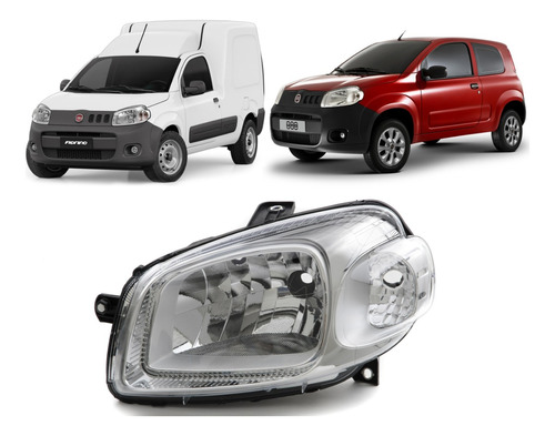 Optica Fiat Uno Novo Fiorino 2011 2012 2013 2014 2015 Izq