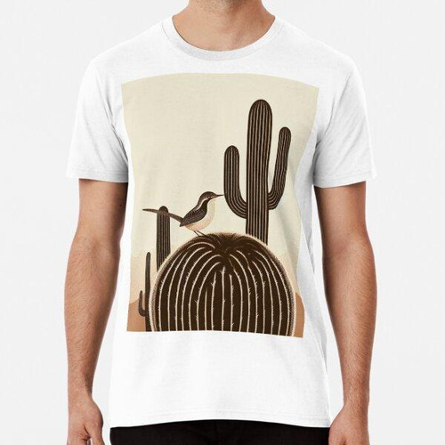 Remera Reyezuelo Cactus Minimalista Algodon Premium