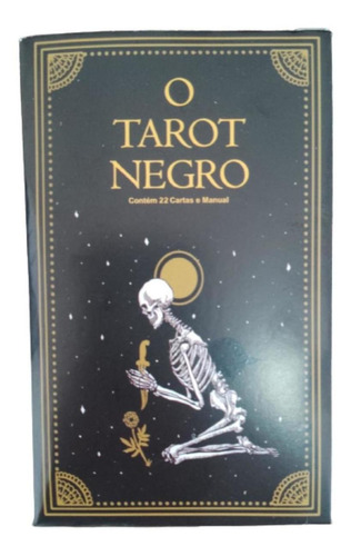 O Tarot Negro Baralho Manual E 22 Cartas