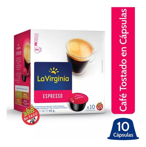 Cafe En Capsulas La Virginia Compatible Dolce Gusto X10 Caja