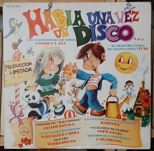 Disco Lp Había Una Vez Un Disco Canciones Enrique Y Ana 5643