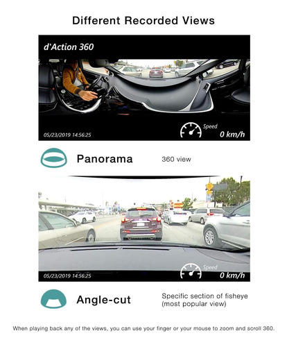 Razo Dc3000a D'action 360, 360 Degree Dash Cam