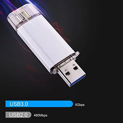 Unidad Flash Usb C Raoyi De 128 Gb, 2 En 1, Usb 3.0 Tipo C D
