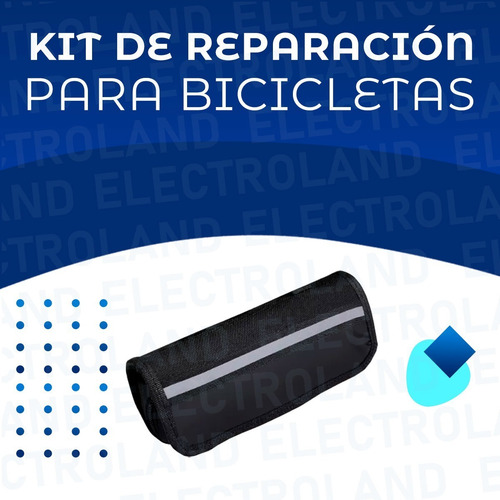 Imagen 2 de 10 de Estuche Kit Reparación Para Bici Llaves Parches Inflador