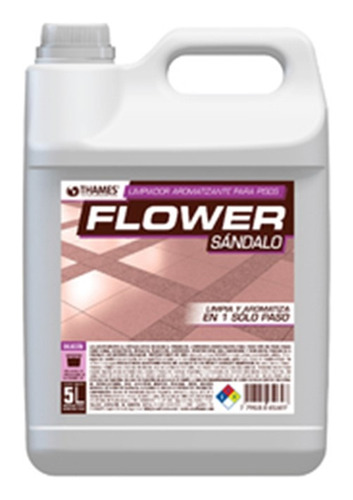 Desinfectante Limpiador De Piso Flower Bidon 5lts. Pack 4un.