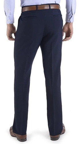 Imagen 2 de 5 de Pantalón Yale Hombre Vestir Liso Sin Pinzas Recto Marquiz