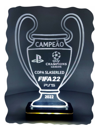 Troféu Led Game Champions League Ps4 Xbox Fifa Pes