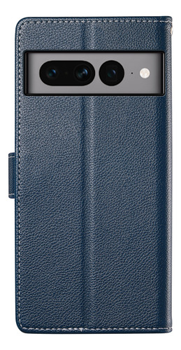 Funda Protectora De Piel Sintética Con Tapa Para Google Pixel 7 Pro Con Hebilla Magnética Y Ranura Para Tarjetas