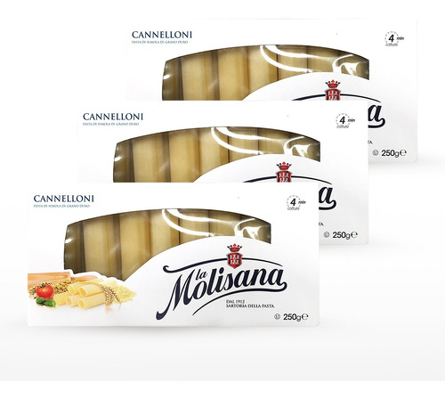 Imagen 1 de 1 de Pasta Canneloni La Molisana - 3 Unidades De 250g