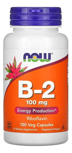 Now Foods Vitamina B2 100 Mg 100 Vegcaps