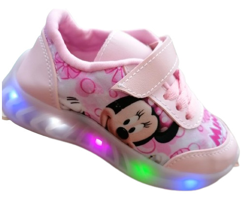 Tenis Zapatos Zapatilla Personajes Minnie Con Luces Niña