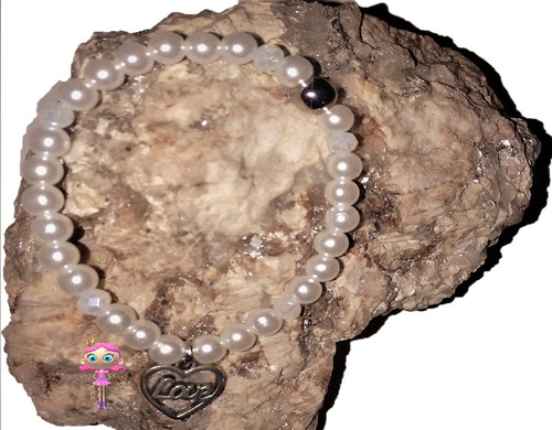 Pulsera Para Nenas  En Piedras C/dije  - Princesita