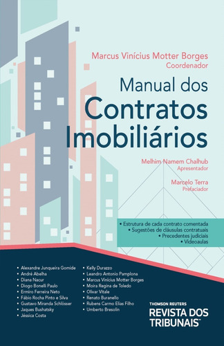 Manual Dos Contratos Imobiliários, De Marcus Vinícius Motter Borges. Editora Revista Dos Tribunais, Capa Mole, Edição 1 Em Português, 2023