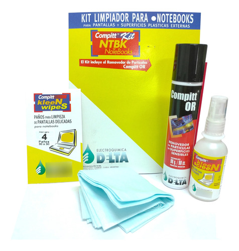 Kit De Limpieza Para Notebook Delta Limpiador Pantallas Pc