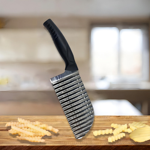 Cuchillo Ondulado De Acero Inoxidable Para Cortar Patatas Y