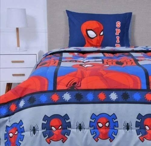 Plumón Disney Reversible Spiderman 1,5 Plaza