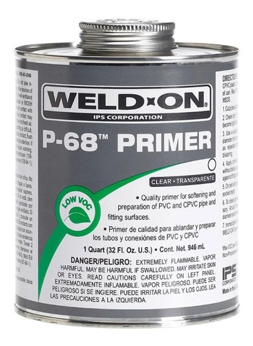 Limpiador Imprimador Primer Weld-on® P-68 - Mangusi