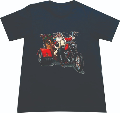 Camisetas Navidad Navideñas Papa Noel Harley Moto Navidad