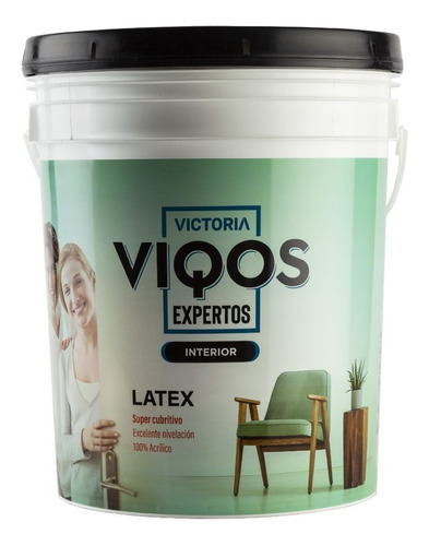 Pintura Latex Blanca Interior  Viqos 20 L Dimension Color