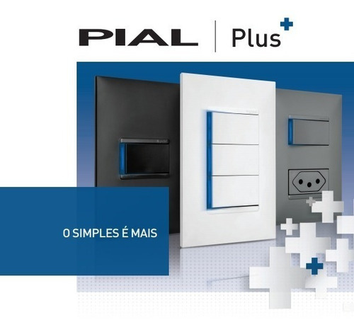 Imagem 3 de 7 de Interruptor Pulsador 10a Preto Pial Plus + 611011pt C/ Led