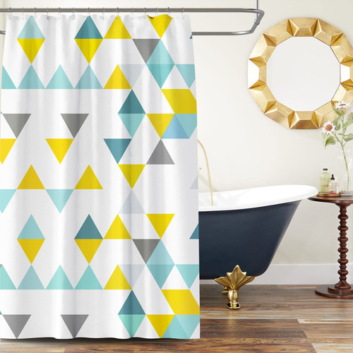 Cortina De Baño De Celosía De Color Triangular, 180 * 180cm