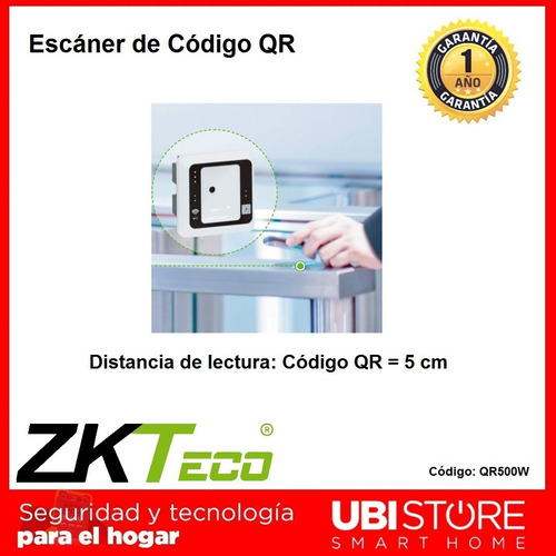 Imagen 3 de 8 de Lector De Codigos Qr Wiegand Tarjeta Rfid Zkteco Qr500