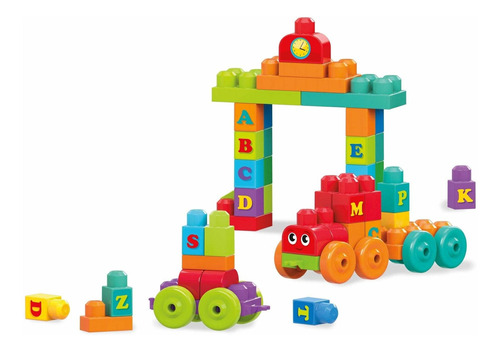 Mega Bloks Abc Learning Train Building Set