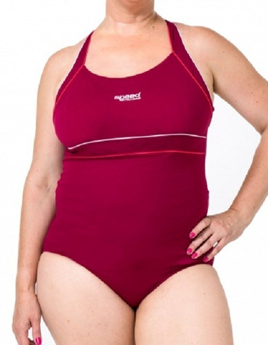Imagen 1 de 3 de Malla Natación Speed Anticloro Traje De Baño Recortes Señora