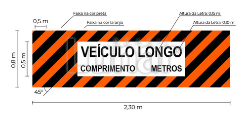 Imagem 4 de 9 de 5 Faixas Refletivas Caminhão Veículo Longo Placa Advertência